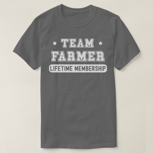 Team Farmer Lifetime Membership Funny Family Last  T-Shirt (Design vorne)