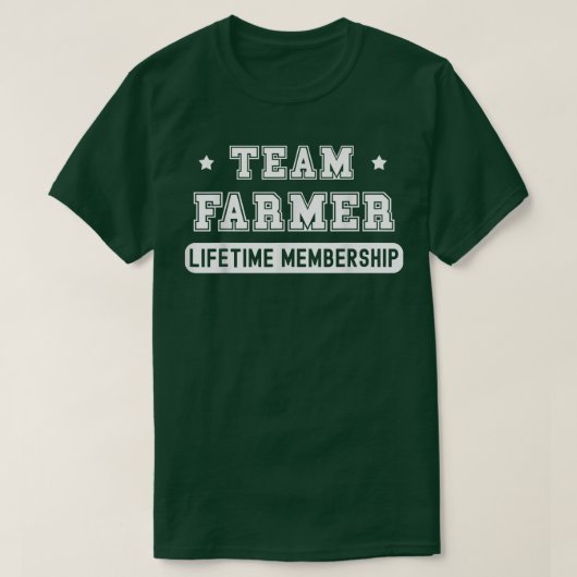 Team Farmer Lifetime Membership Funny Family Last  T-Shirt (Design vorne)