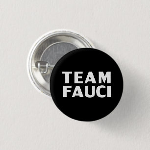 Team Fauci schwarz weiß, moderne, mutige Typografi Button