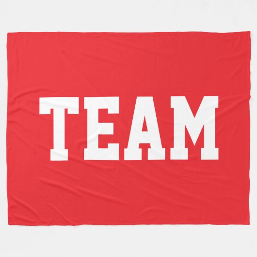 TEAM Fetter Weißer Athletischer Text Auf Helligem Fleecedecke (Vorderseite (Horizontal))