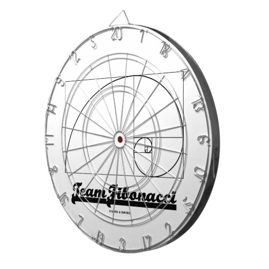 Team Fibonacci (Fibonacci-Spirale) Dartscheibe (Vorderseite rechts)