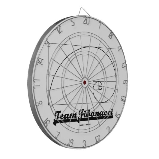 Team Fibonacci (Fibonacci-Spirale) Dartscheibe (Vorderseite Links)