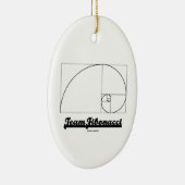Team Fibonacci (Fibonacci-Spirale) Keramik Ornament (Rechts)