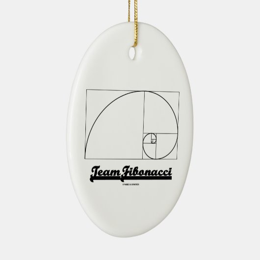 Team Fibonacci (Fibonacci-Spirale) Keramik Ornament (Rechts)