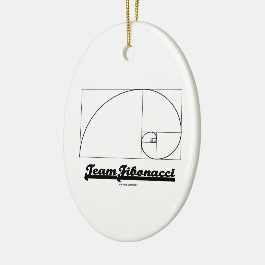 Team Fibonacci (Fibonacci-Spirale) Keramik Ornament (Links)