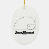 Team Fibonacci (Fibonacci-Spirale) Keramik Ornament (Vorne)