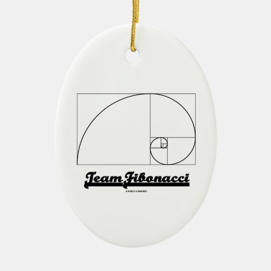 Team Fibonacci (Fibonacci-Spirale) Keramik Ornament (Vorne)