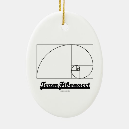 Team Fibonacci (Fibonacci-Spirale) Keramik Ornament (Hinten)