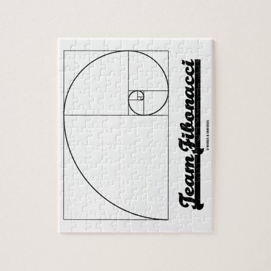 Team Fibonacci (Fibonacci-Spirale) Puzzle (Vertikal)