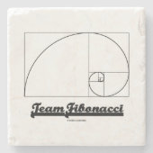 Team Fibonacci (Fibonacci-Spirale) Steinuntersetzer (Vorderseite)