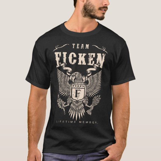 TEAM FICKEN Lifetime Mitglied. T-Shirt (Vorderseite)