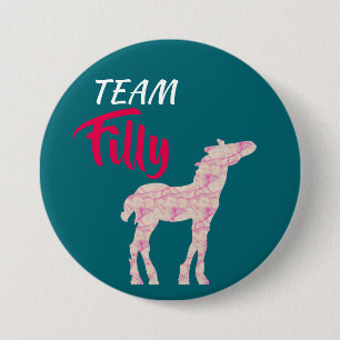 "Team Filly" - Rosa-Gender-Enthüllung Button