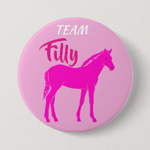 "Team Filly" - Rosa-Gender-Enthüllung Button