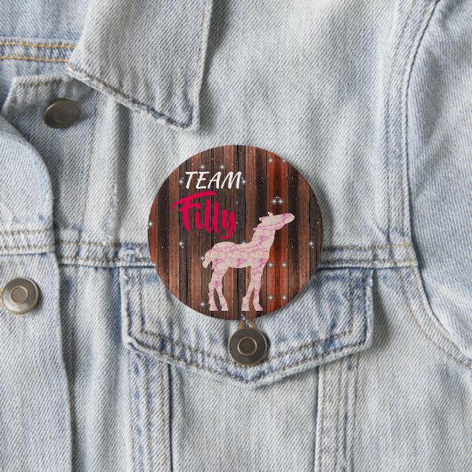 "Team Filly" - Rosa-Gender-Enthüllung Button (Beispiel)