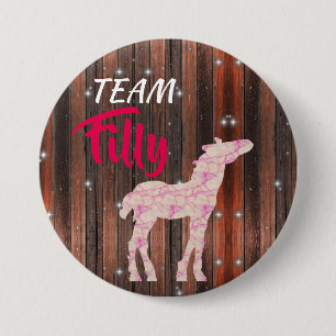 "Team Filly" - Rosa-Gender-Enthüllung Button