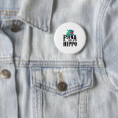 Team Fiona die Flusspferd-Liebe Hippopotamuss Button (Beispiel)