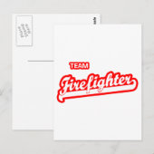 Team Firefighter Postkarte (Vorne/Hinten)