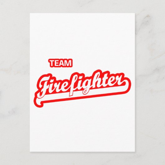 Team Firefighter Postkarte (Vorderseite)