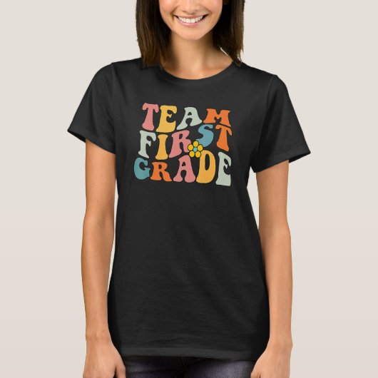Team First Grade Groovy Wavy , 1st Grade Back To S T-Shirt (Vorderseite)