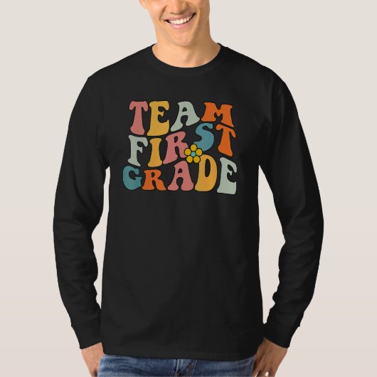Team First Grade Groovy Wavy , 1st Grade Back To S T-Shirt (Vorderseite)