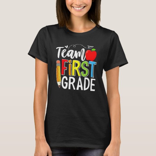 Team First Grade Shirt Teacher Student Kids Back T (Vorderseite)