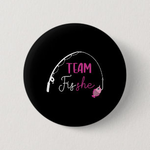 Team Fish She-Shirt Angel-Fisch-Fischerei-Geschlec Button