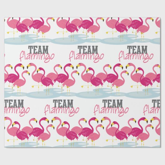 Team Flamingo Geschenkpapier (Flach)