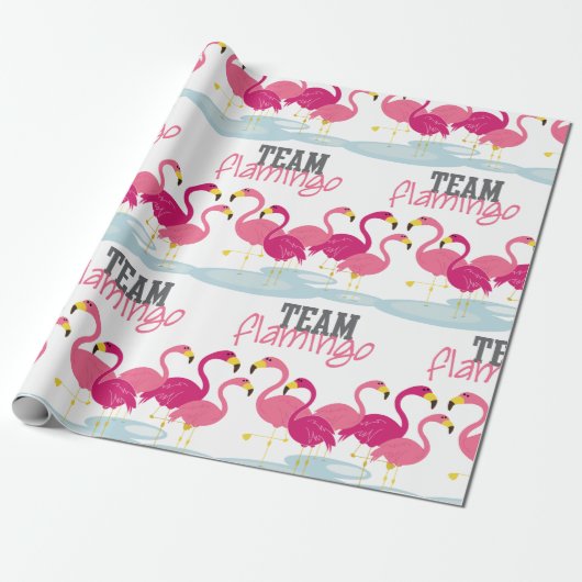 Team Flamingo Geschenkpapier (Ungerollt)