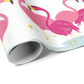 Team Flamingo Geschenkpapier (Rolleneckpunkt)