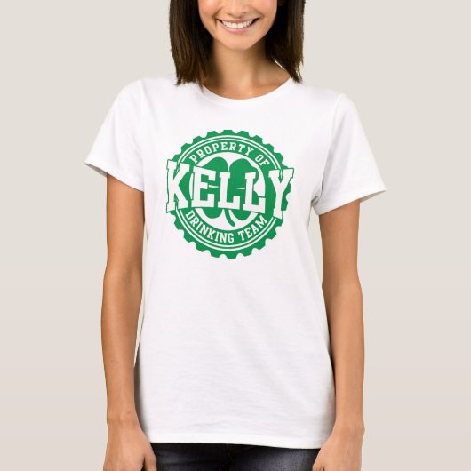 Team-Flaschenkapsel Kelly irische trinkende T-Shirt (Vorderseite)
