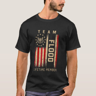 Team FLOOD Lebenslanges Mitglied Amerikanische Fla T-Shirt