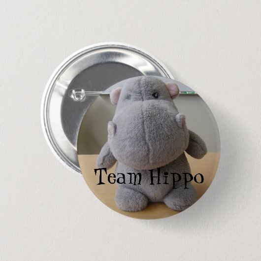 Team-Flusspferd Button (Vorne & Hinten)