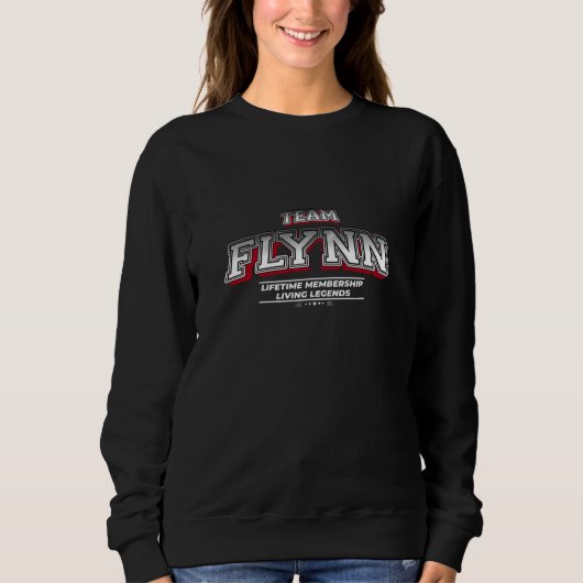 Team FLYNN Familienname Nachname Nachname Sweatshirt (Vorderseite)