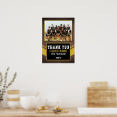 Team-Foto Basketball-Trainer Danke Poster (Küche)