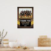 Team-Foto Basketball-Trainer Danke  Poster (Küche)