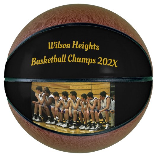 Team Foto Custom Text School Champions Basketball (Vorderseite)