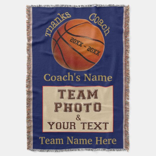 Team FOTO personalisierte Decke (Vorderseite Vertikal)