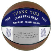 Team Foto, Spielernamen Basketball-Trainergeschenk Basketball (Vorderseite)