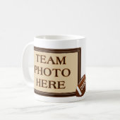 Team-Foto und Ihre Text-Fußball-Geschenk-Ideen Kaffeetasse (Vorderseite Links)