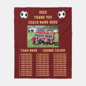 Team Foto und Spieler benennen Soccer Coach Gesche Fleecedecke (Vorderseite)