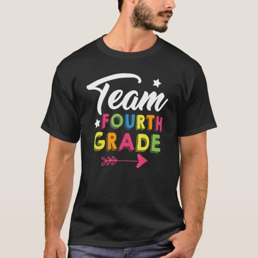 Team Fourth 4th Grade School Boy Girl Classroom Cu T-Shirt (Vorderseite)