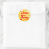 Team Fox Runder Aufkleber (Tasche)