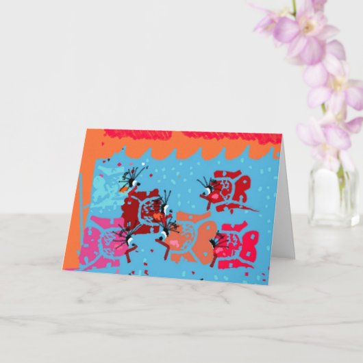 Team Fran Fish Cards Karte (Orchidee)