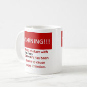 Team-Führungs-Warnung Kaffeetasse (Vorderseite Links)