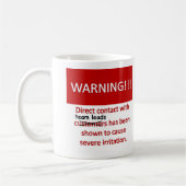 Team-Führungs-Warnung Kaffeetasse (Links)