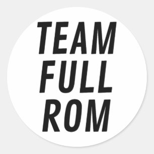 Team Full Rom Fitness Bodybuilding Gym Runder Aufkleber