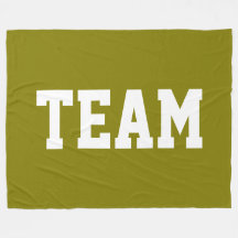 TEAM Fun Bold White Athletic Text On Golden Olive