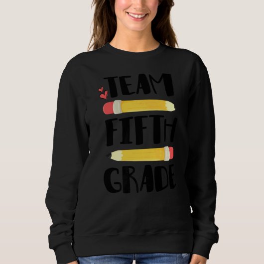 Team Fünfte Klasse 5th Back to School Lehrer Stude Sweatshirt (Vorderseite)