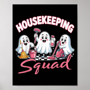 Team für die häusliche Verwaltung sauberer Umweltd Poster