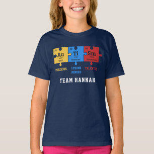 Team für personalisierte Autismus-Puzzle-Chemieele T-Shirt